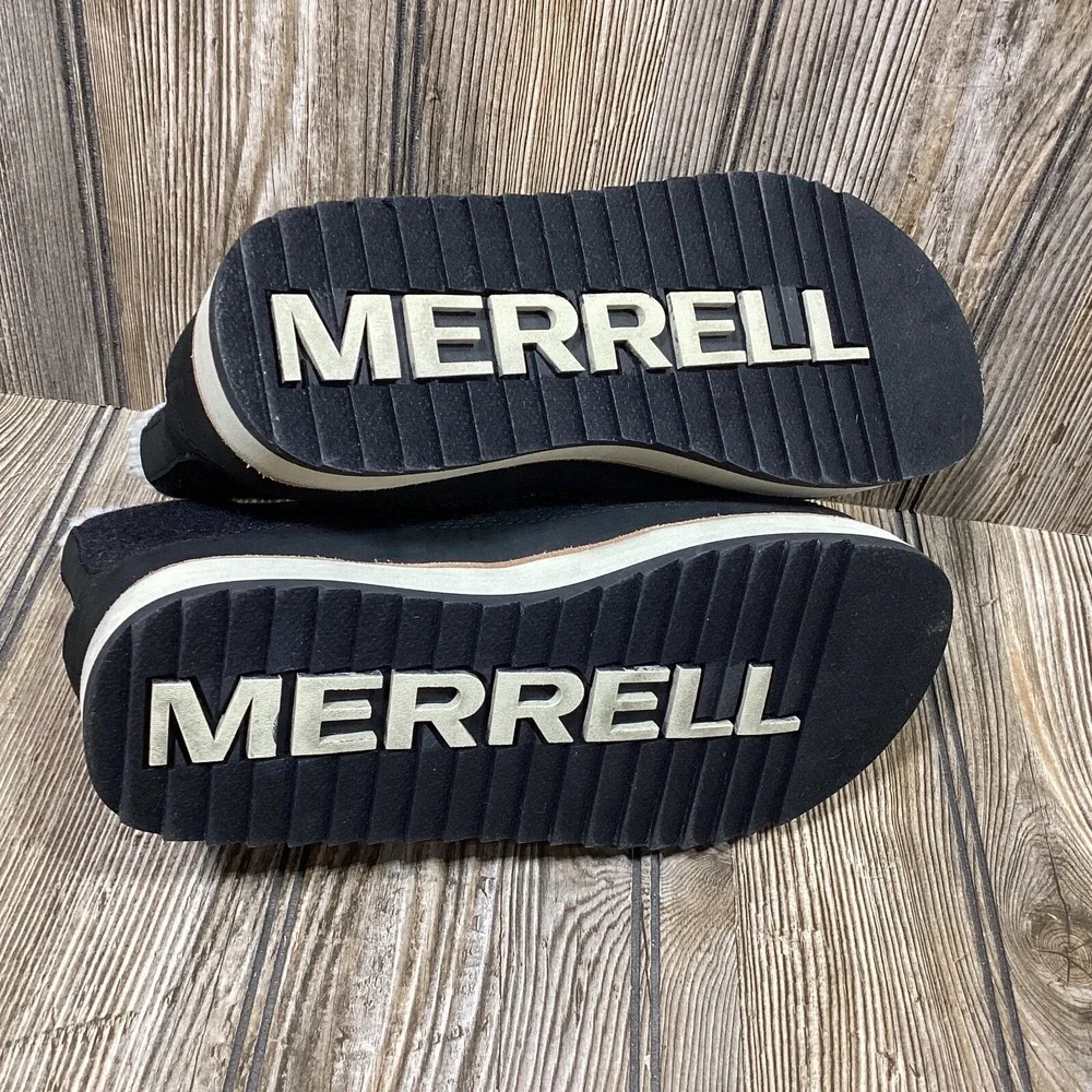 Merrell Womens Juno J003646 Black Round Toe Pull On Snow Boot Size 5.5